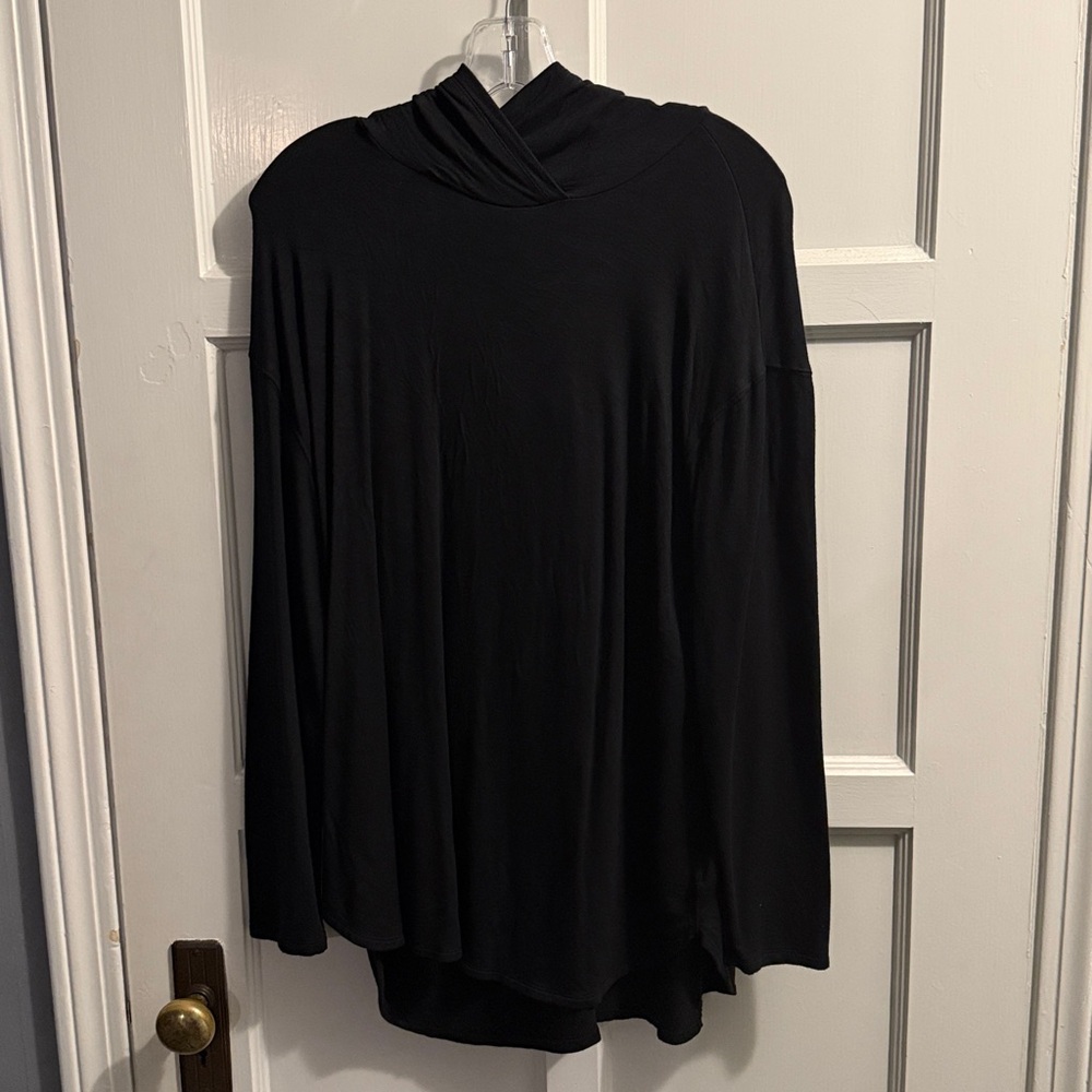 Daily Ritual Black Long Sleeve Hooded Top